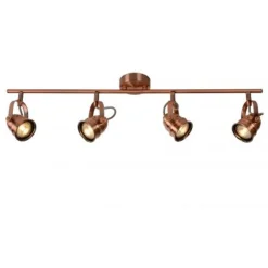 Lucide CIGAL - Plafondspot - Ø 9 cm - LED - GU10 - 4x5W 2700K - Koper