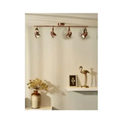 Lucide CIGAL - Plafondspot - Ø 9 cm - LED - GU10 - 4x5W 2700K - Koper