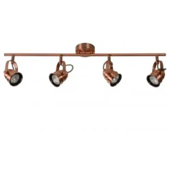 Lucide CIGAL - Plafondspot - Ø 9 cm - LED - GU10 - 4x5W 2700K - Koper