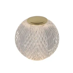 Lucide CINTRA OPLAADBARE TAFELLAMP BATTERIJ Ø9CM LED DIMBAAR 1x1,5W 2700K 3 STEPDIM TRANSPARANT