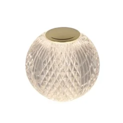 Lucide CINTRA OPLAADBARE TAFELLAMP BATTERIJ Ø9CM LED DIMBAAR 1x1,5W 2700K 3 STEPDIM TRANSPARANT