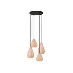 Lucide CINZIA Hanglamp-Wit-Ø40-4xE27-40W-Porsel.