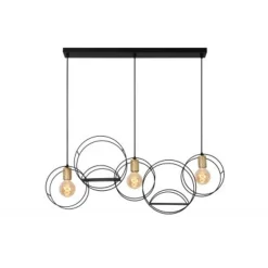 Lucide CIRCLE Hanglamp-Zwart-3xE27-40W-Metaal