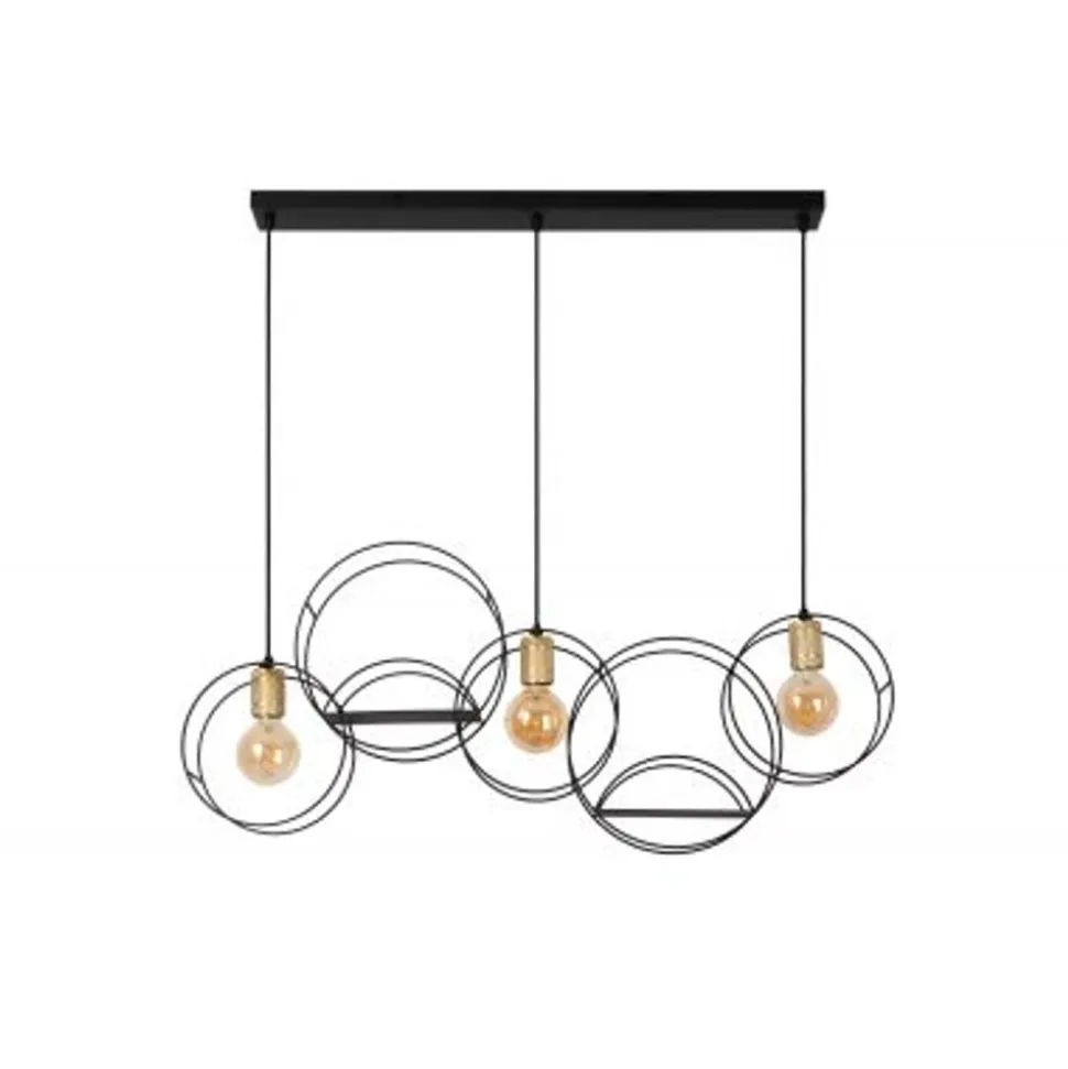 Lucide CIRCLE Hanglamp-Zwart-3xE27-40W-Metaal