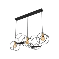 Lucide CIRCLE Hanglamp-Zwart-3xE27-40W-Metaal