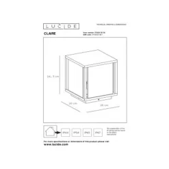 Lucide CLAIRE - Sokkellamp Buiten - 1xE27 - IP54 - Antraciet Lucide