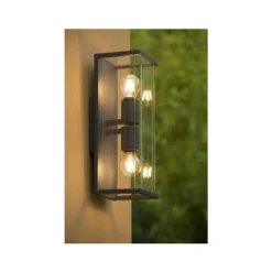 Lucide CLAIRE - Wandlamp Buiten - 2xE27 - IP54 - Antraciet Lucide