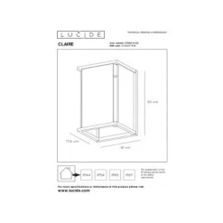 Lucide CLAIRE - Wandlamp Buiten - 1xE27 - IP54 - Antraciet Lucide