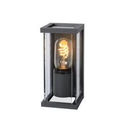 Lucide CLAIRE MINI - Wandlamp Buiten - 1xE27 - IP54 - Antraciet Lucide