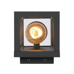 Lucide CLAIRE MINI - Wandlamp Buiten - 1xE27 - IP54 - Antraciet Lucide