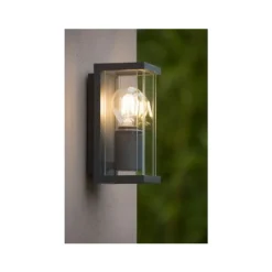 Lucide CLAIRE MINI - Wandlamp Buiten - 1xE27 - IP54 - Antraciet Lucide
