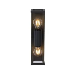 Lucide CLAIRE MINI - Wandlamp Buiten - 2xE27 - IP54 - Antraciet Lucide