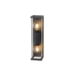 Lucide CLAIRE MINI - Wandlamp Buiten - 2xE27 - IP54 - Antraciet Lucide