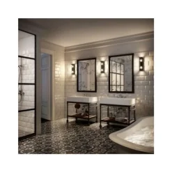 Lucide CLAIRE MINI - Wandlamp Buiten - 2xE27 - IP54 - Antraciet Lucide