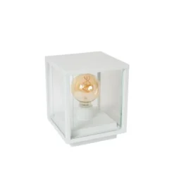 Lucide CLAIRE Sokkellamp Buiten-Wit-1xE27-15W-IP54-Glas