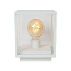 Lucide CLAIRE Sokkellamp Buiten-Wit-1xE27-15W-IP54-Glas
