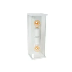 Lucide CLAIRE Wandlamp Buiten-Wit-2xE27-15W-IP54-Glas