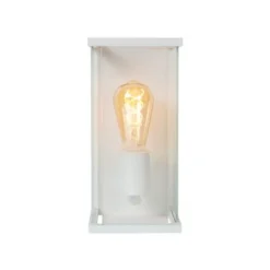 Lucide CLAIRE Wandlamp Buiten-Wit-1xE27-15W-IP54-Glas
