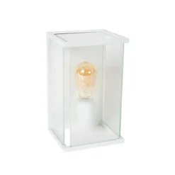 Lucide CLAIRE Wandlamp Buiten-Wit-1xE27-15W-IP54-Glas