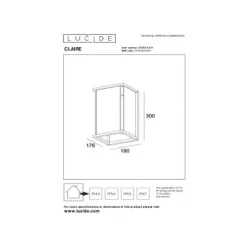Lucide CLAIRE Wandlamp Buiten-Wit-1xE27-15W-IP54-Glas