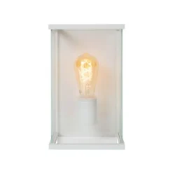 Lucide CLAIRE Wandlamp Buiten-Wit-1xE27-15W-IP54-Glas