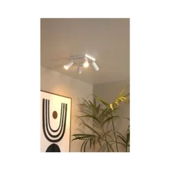 Lucide CLUBS Plafondspot-Wit-4xGU10-40W-Alumin.