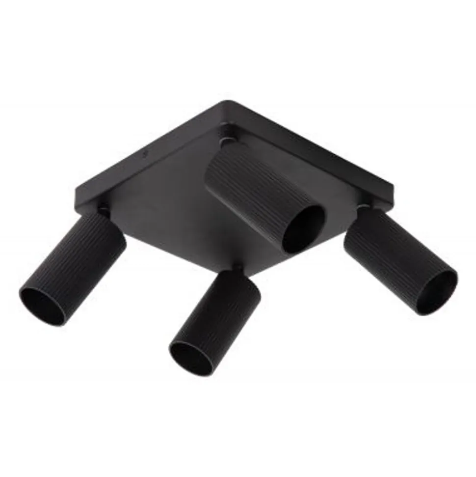 Lucide CLUBS Plafondspot-Zwart-4xGU10-40W-Alumin.
