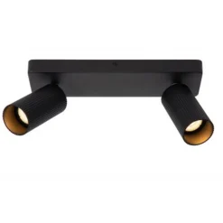 Lucide CLUBS Plafondspot-Zwart-2xGU10-40W-Alumin.