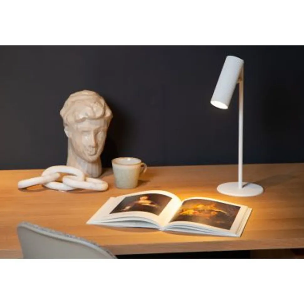 Lucide CLUBS Tafellamp-Wit-1xGU10-40W-Alumin.