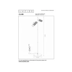 Lucide CLUBS Vloerlamp-Zwart-2xGU10-40W-Alumin.