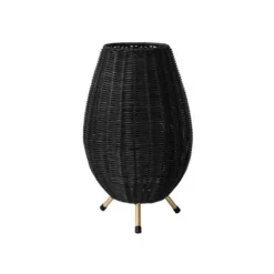 Lucide COLIN Tafellamp-Zwart-Ø22-1xG9-3W-Rotan