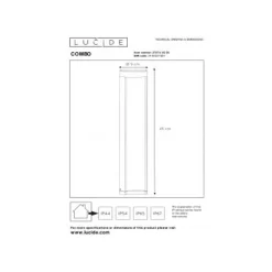 Lucide COMBO - Sokkellamp Buiten - Ø 9 cm - LED - 1x9W 3000K - IP54 - Zwart Lucide