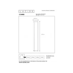 Lucide COMBO - Sokkellamp Buiten - Ø 9 cm - LED - 1x9W 3000K - IP54 - Zwart Lucide