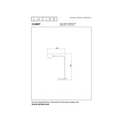 Lucide COMET Tafellamp-Zwart-LED Dimb.-3W-2700K-3 StepDim