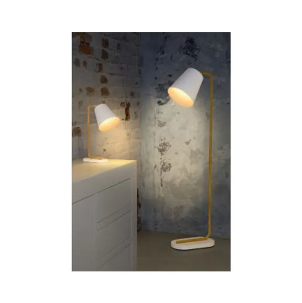 Lucide CONA - Vloerlamp - 1xE27 - Wit