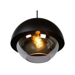 Lucide COOPER - Hanglamp - Ø 30 cm - 1xE27 - Zwart