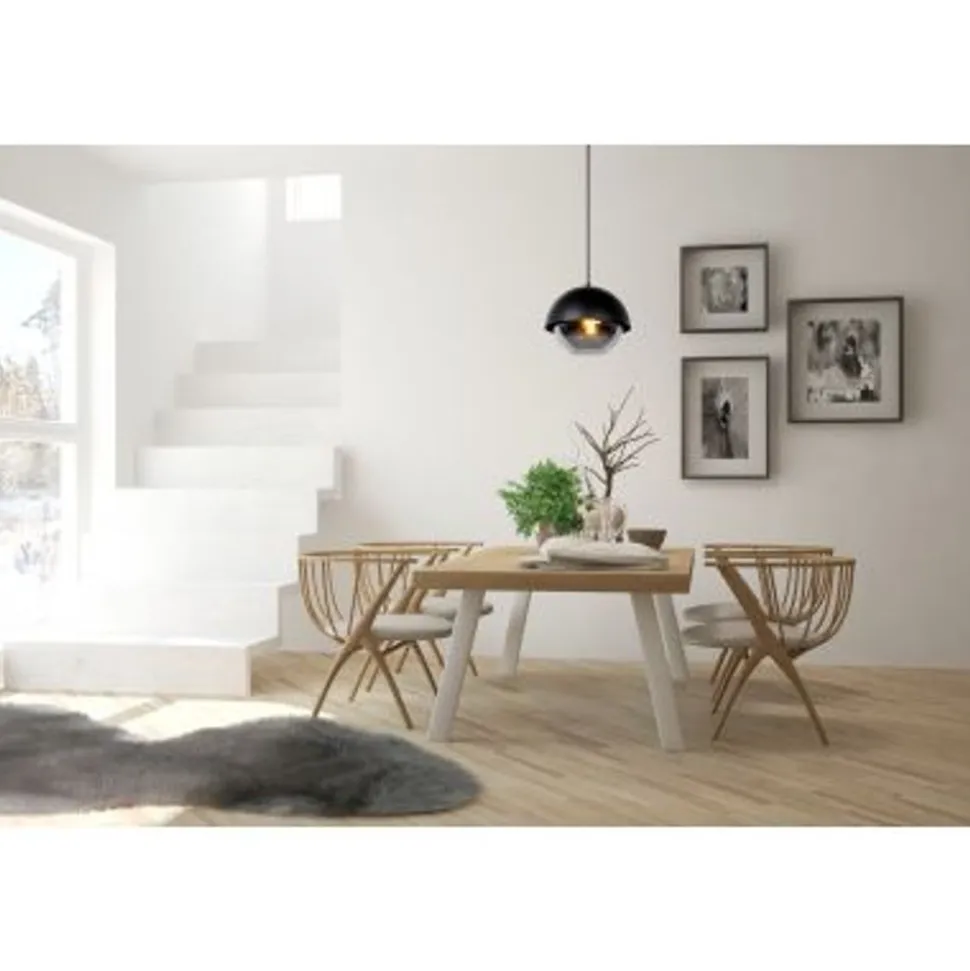 Lucide COOPER - Hanglamp - Ø 30 cm - 1xE27 - Zwart