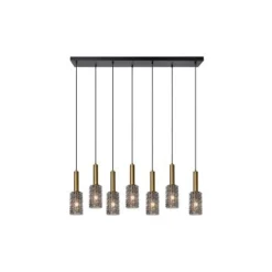 Lucide CORALIE - Hanglamp - 7xE27 - Mat Goud / Messing
