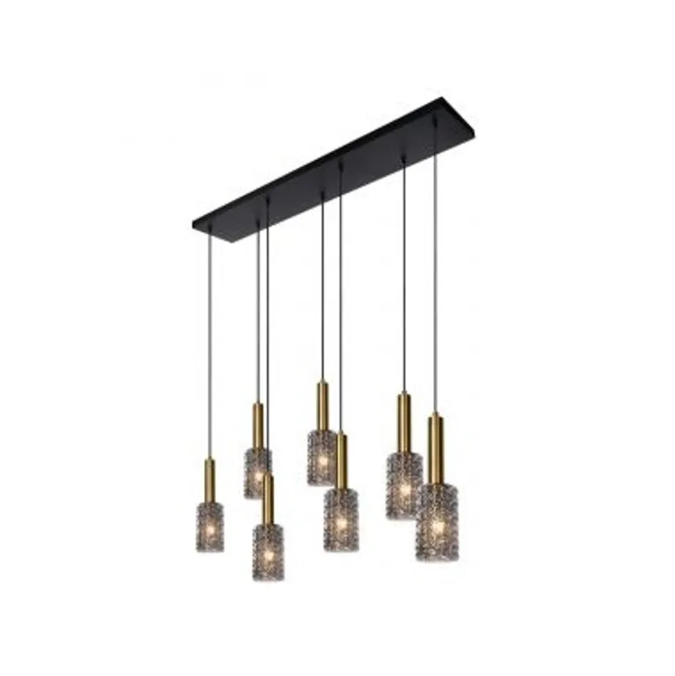 Lucide CORALIE - Hanglamp - 7xE27 - Mat Goud / Messing