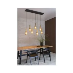Lucide CORALIE - Hanglamp - 7xE27 - Mat Goud / Messing