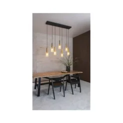 Lucide CORALIE Hanglamp-Transp.-7xE27-40W-Glas