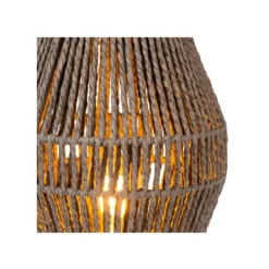 Lucide CORDULLE Tafellamp-Grijs-1xE27-40W-Papier