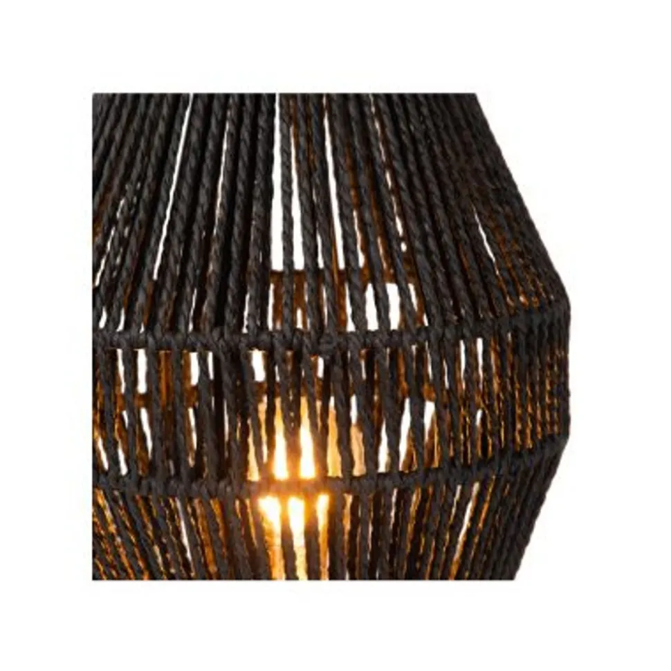 Lucide CORDULLE Tafellamp-Zwart-1xE27-40W-Papier