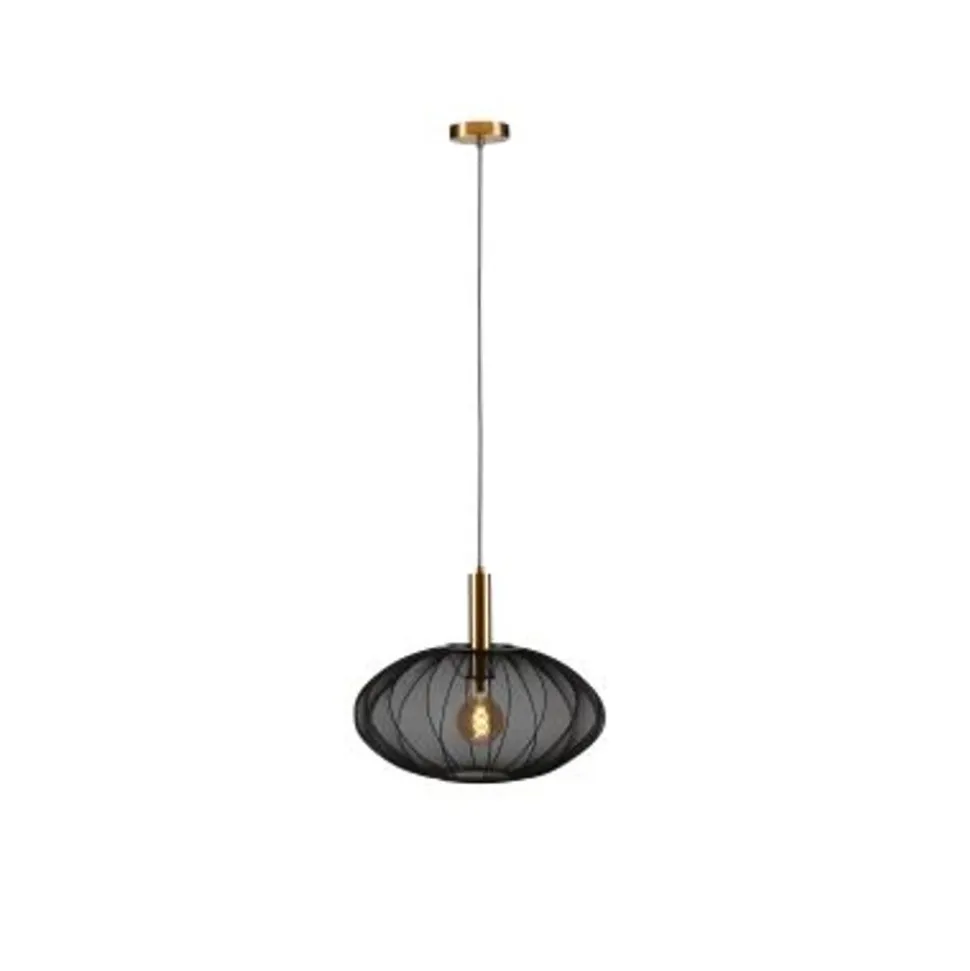 Lucide CORINA Hanglamp-Zwart-Ø50-1xE27-40W-Polyes.