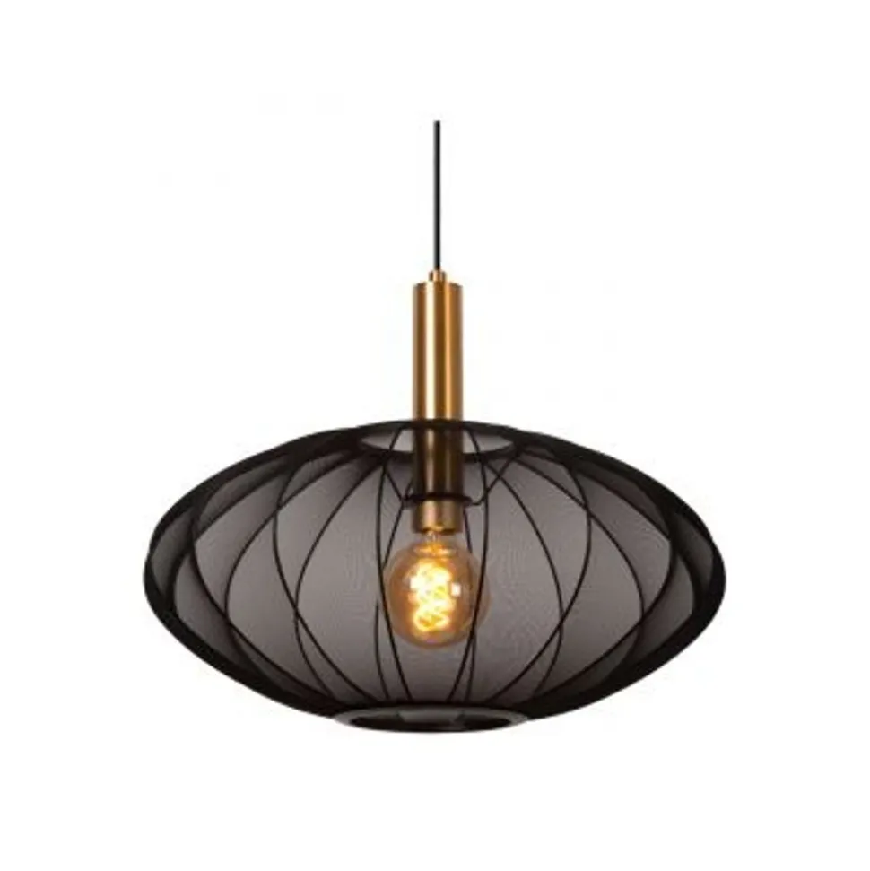 Lucide CORINA Hanglamp-Zwart-Ø50-1xE27-40W-Polyes.