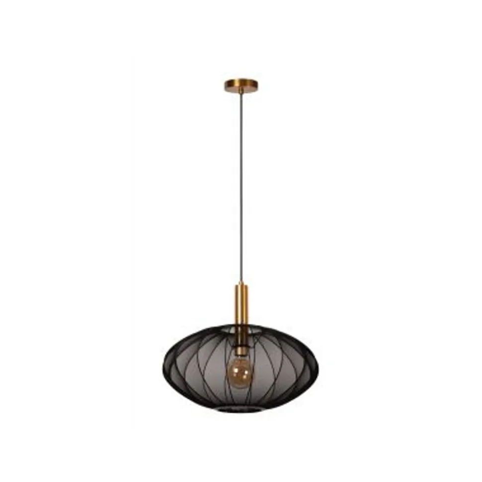 Lucide CORINA Hanglamp-Zwart-Ø50-1xE27-40W-Polyes.