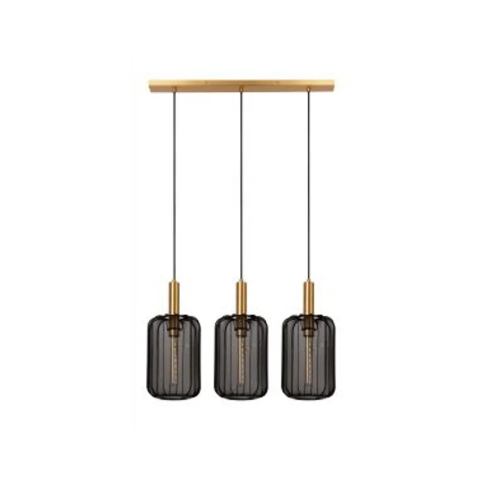 Lucide CORINA Hanglamp-Zwart-3xE27-40W-Polyes.