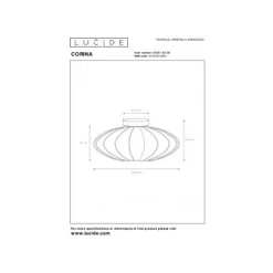Lucide CORINA Plafonnière-Beige-Ø40-1xE27-40W-Polyes.