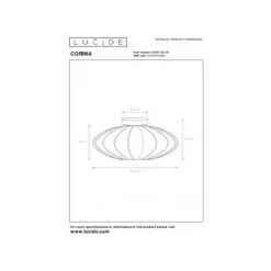 Lucide CORINA Plafonnière-Zwart-Ø40-1xE27-40W-Polyes.