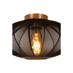 Lucide CORINA Plafonnière-Zwart-Ø40-1xE27-40W-Polyes.